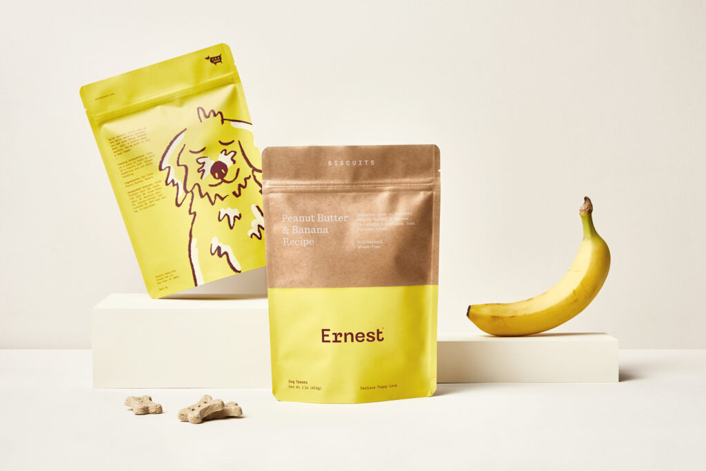Ernest Product Package Design for Peanut Butter and Banana