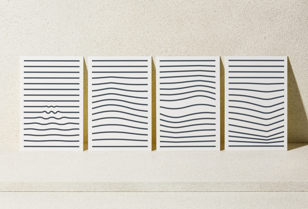 Row Note Card Pattern Design