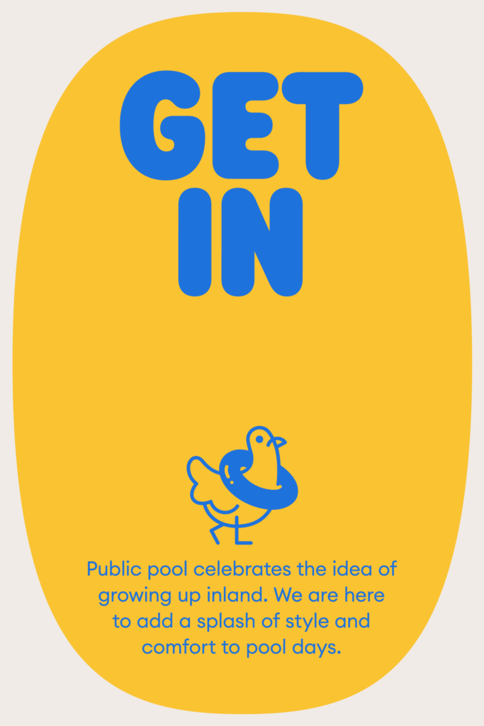 Public Pool Typography Design