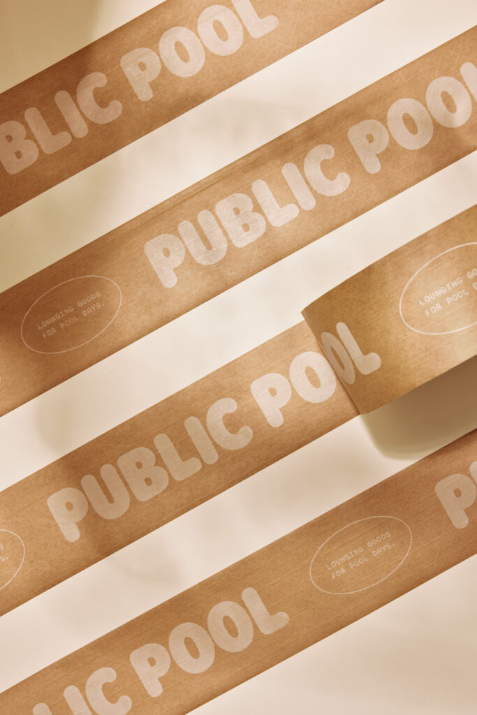 Public Pool Mailer Tape Design